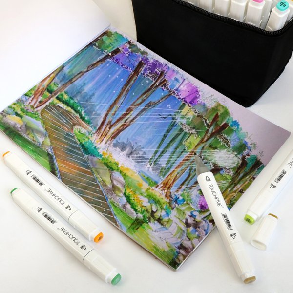 Скетчи маркерами TOUCHFIVE