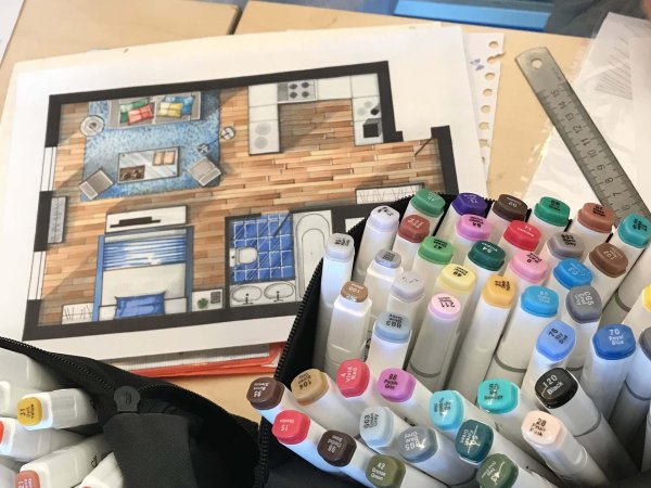 Рисование скетчей маркерами