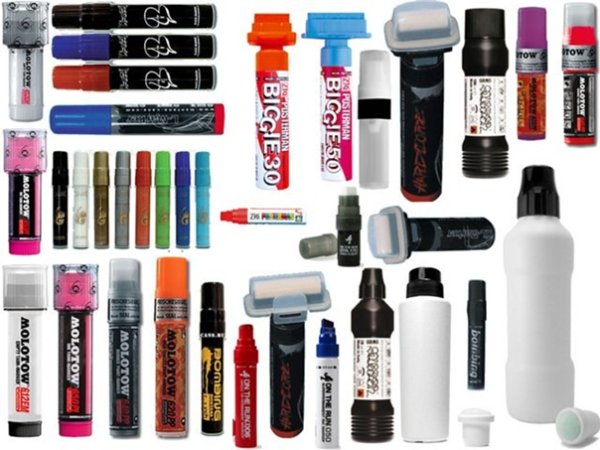 Материалы и инструменты для граффити