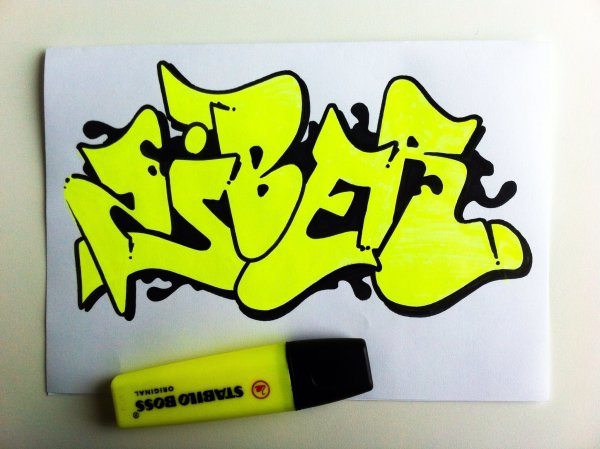 Граффити фломастером