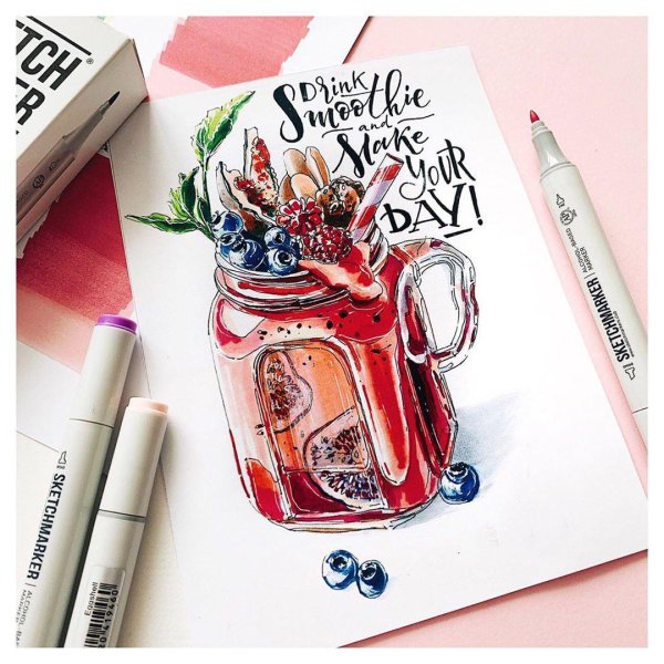 Рисунки маркерами для начинающих