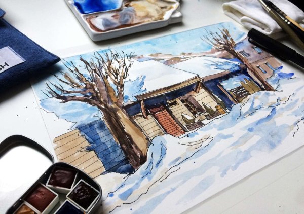 Акварельный скетчинг