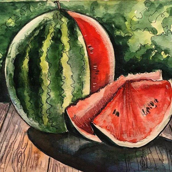 Рисование Арбуз