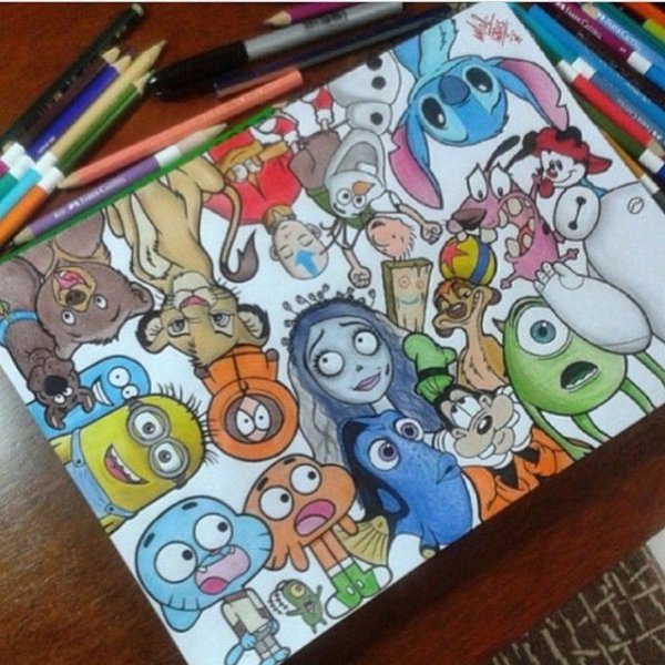 Идеи для рисования мультяшек