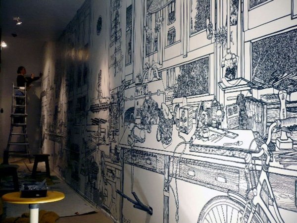 Роспись стен маркером