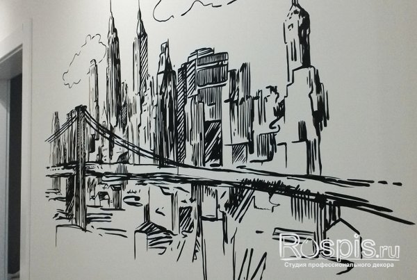 Роспись стен фломастером