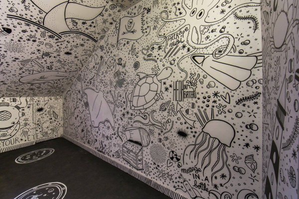 Роспись стен фломастером