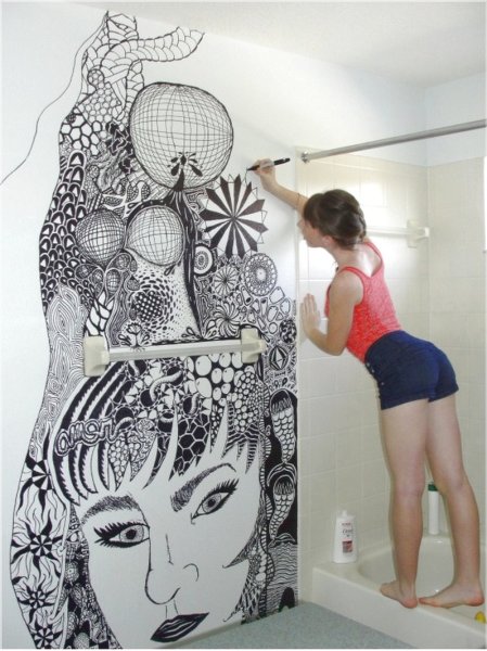 Стили рисования на стенах