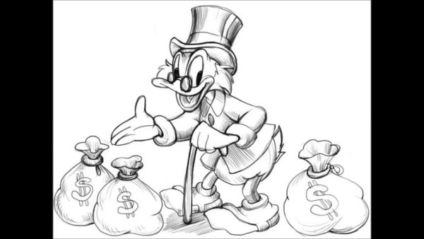 Скрудж макдак купается в золоте