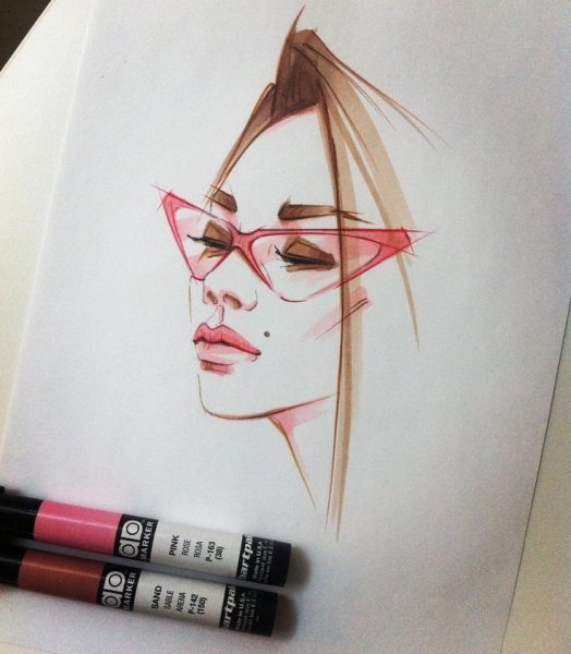 Портрет маркерами