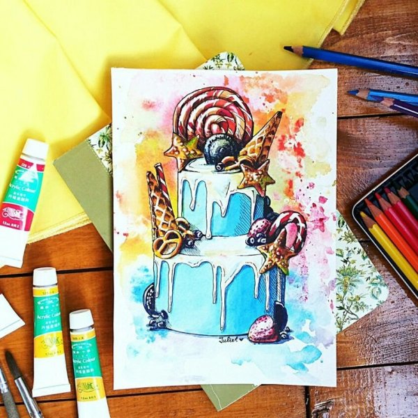 Рисунки для срисовки фломастерами