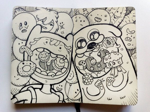 Раскраска скетчбук