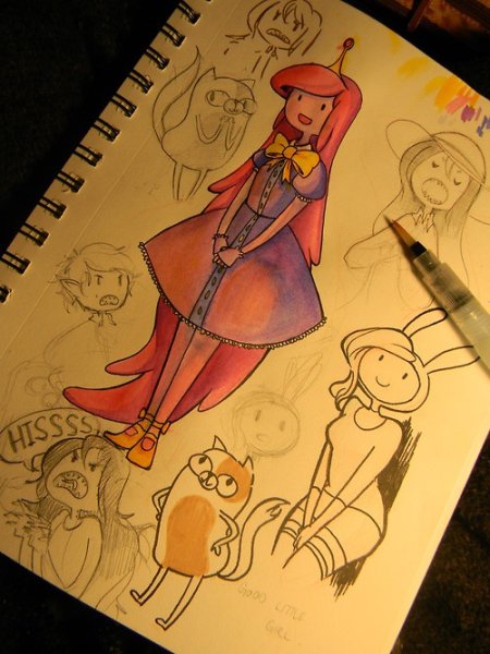 Арты из мультиков для скетчбука