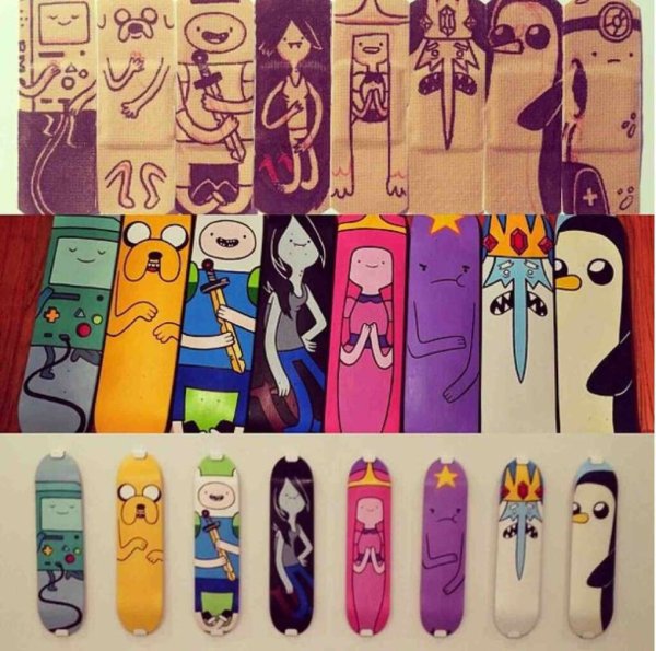 Закладки с принтами в разных стилях