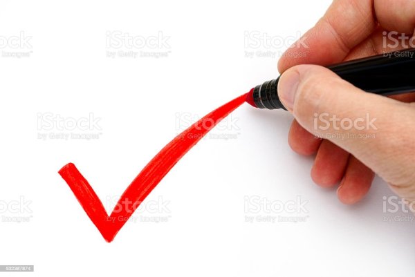 Галочка ручкой