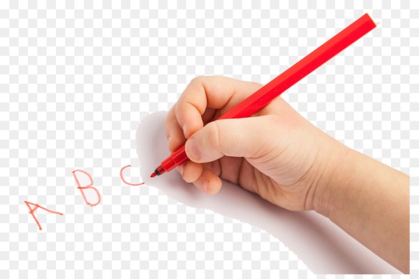 Детская рука с фломастером