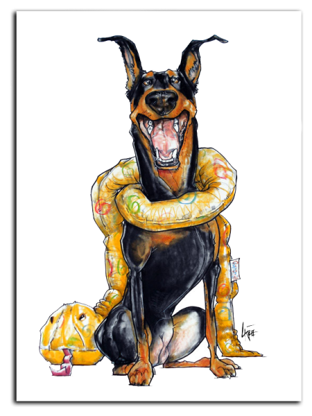 Доберман скетчинг