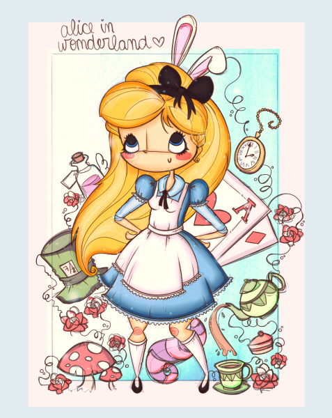 Алиса в стране чудес милые иллюстрации