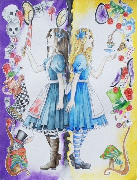 Алиса в стране чудес рисовать