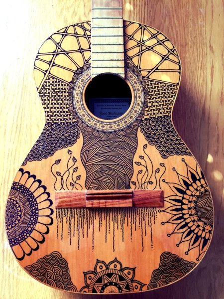 Расписанная гитара