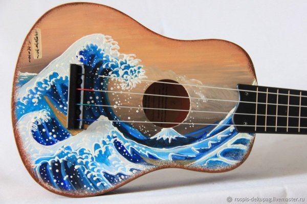 Расписная акустическая гитара