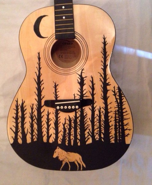 Разрисованная гитара