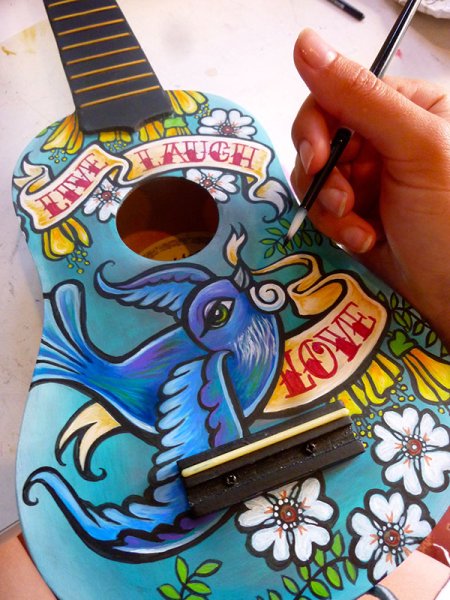 Детская роспись гитары