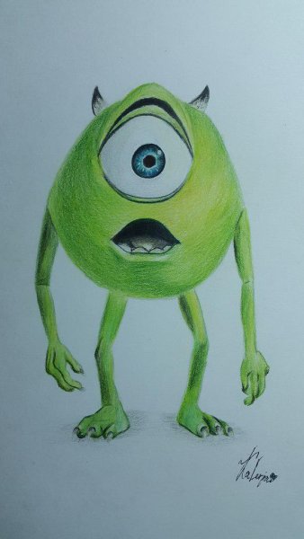 Корпорация монстров Майк Вазовски карандашом