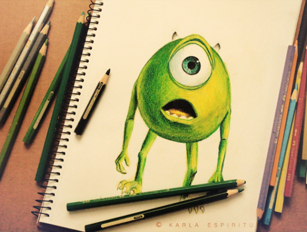 Одноглазый монстр нарисовать