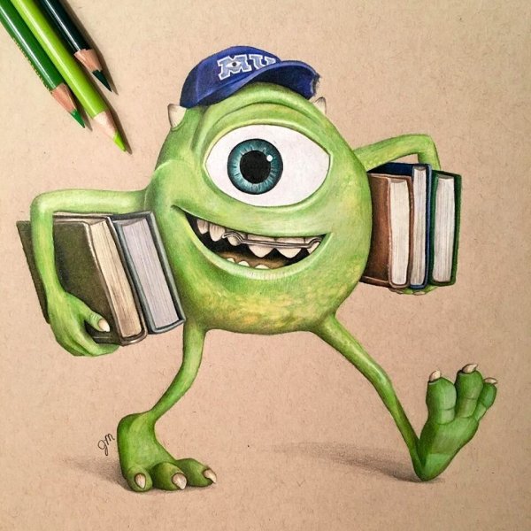 Корпорация монстров Майк Вазовски рисунок