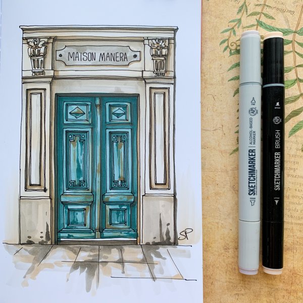 Скетчинг маркерами архитектура