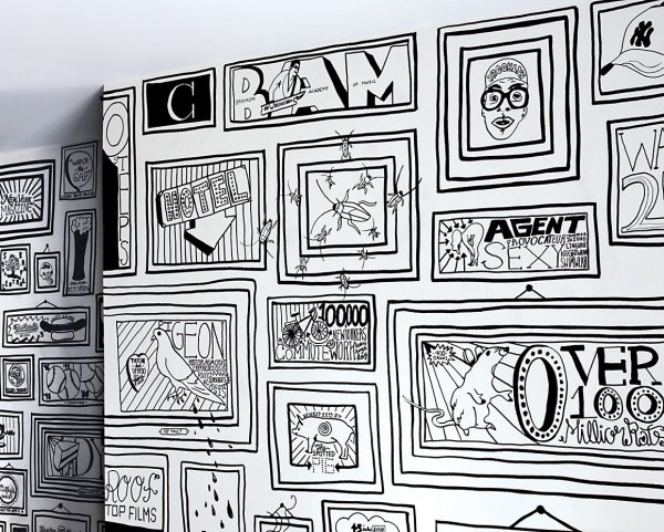 Роспись стен маркером