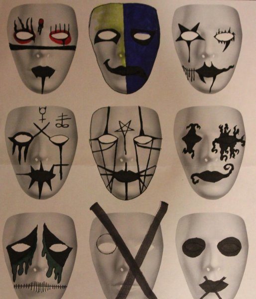 Маска Анонимуса Разрисованная