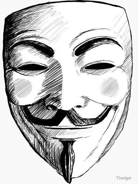 Маска рисунок карандашом