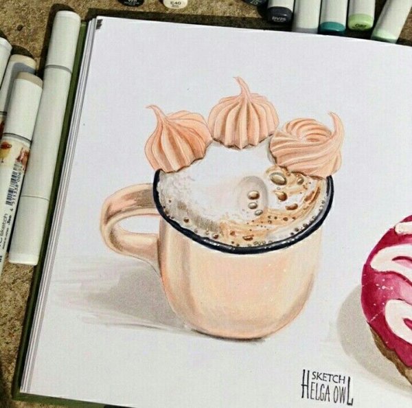 Сладости спиртовыми маркерами