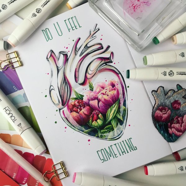 Рисунки маркерами