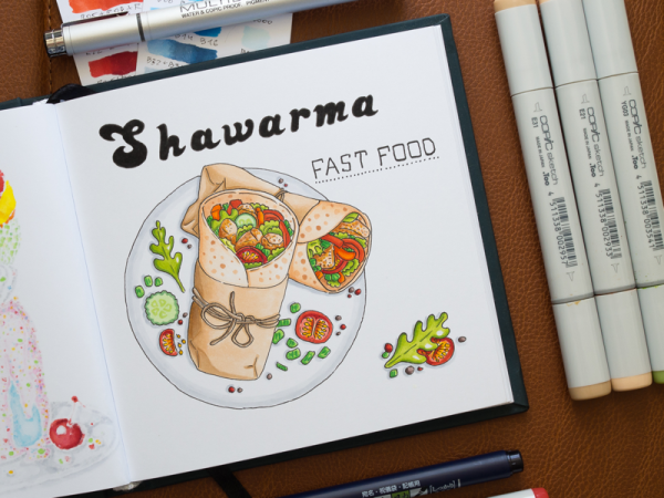 Фаст фуд скетчбуки