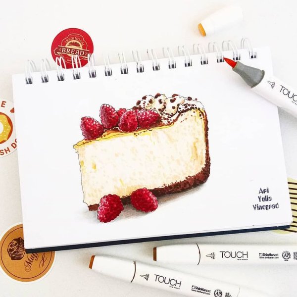 Чизкейк маркерами