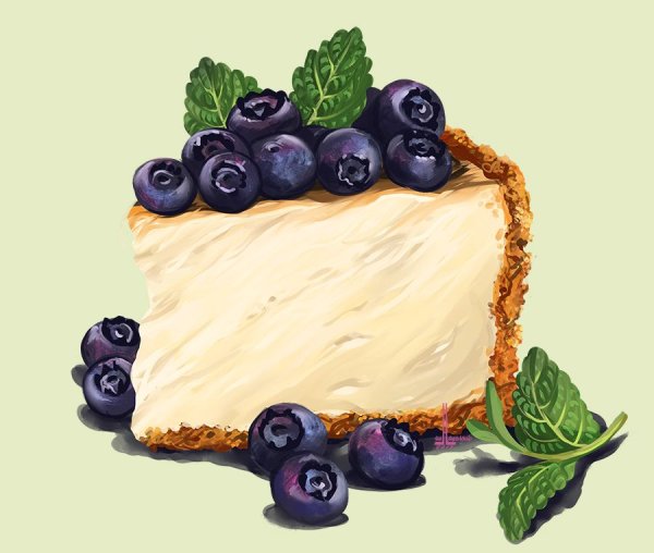 Нарисованный кусок торта