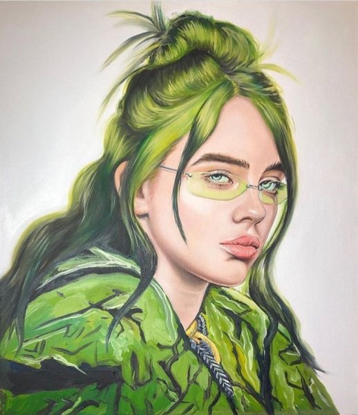 Портрет Билли Айлиш акварелью