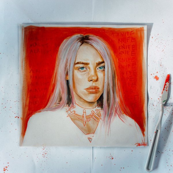 Портреты маркерами Билли Айлиш