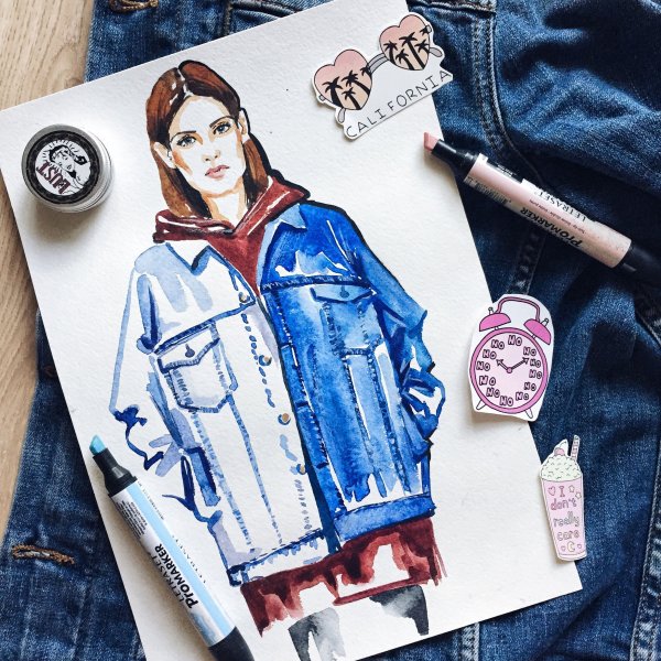 Рисунки маркерами для скетчинга