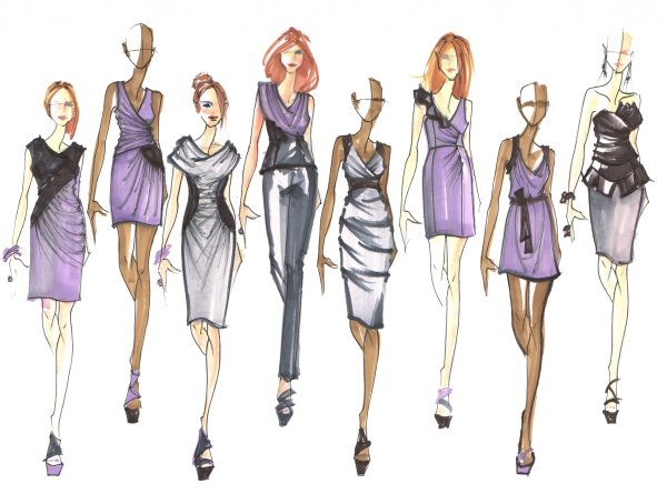 Фэшн иллюстрации дизайн одежды для новичков
