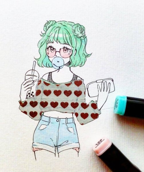 Аниме маркерами Копик