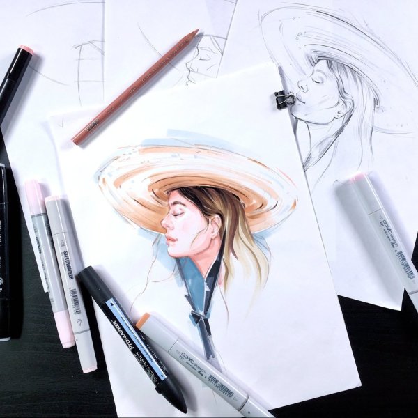 Рисунки профессиональными маркерами