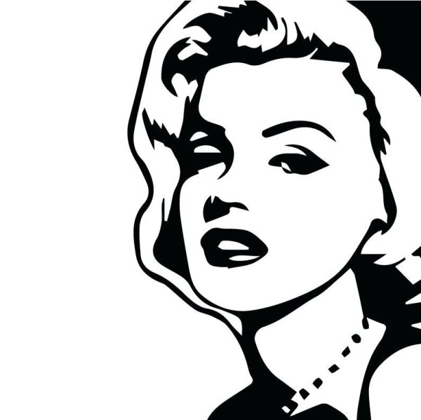 Портрет Мэрилин Монро силуэт