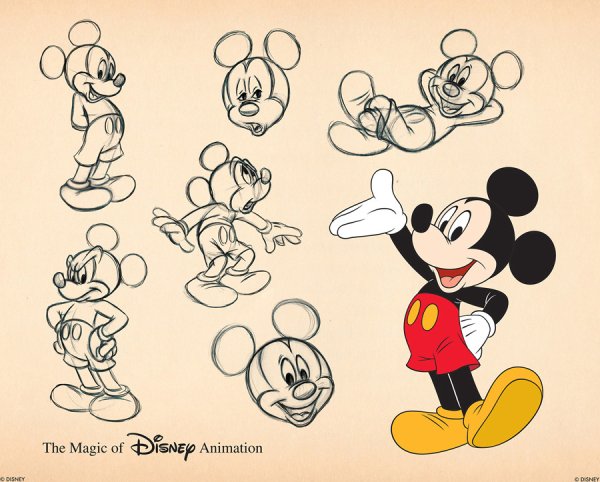 Дисней Уолт нарисовал Микки Мауса