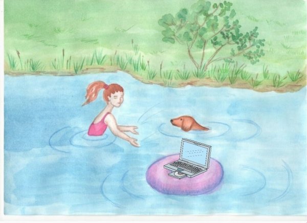 Рисунок на тему водоемы