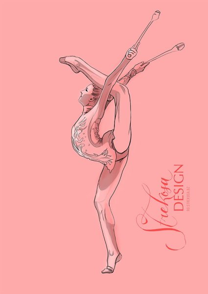 Гимнастка рисунок