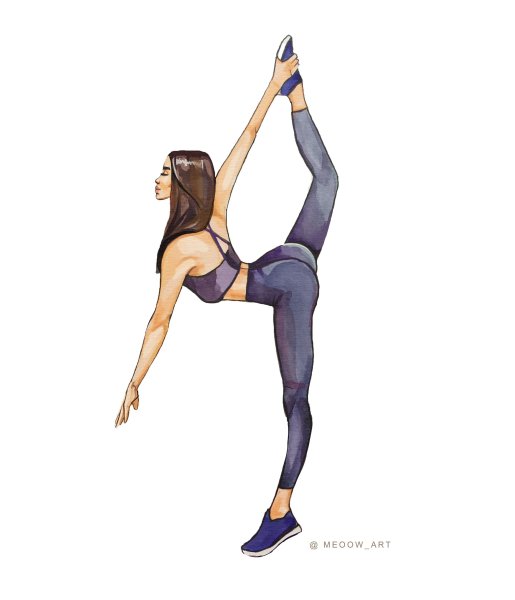 Гимнастка рисунок карандашом